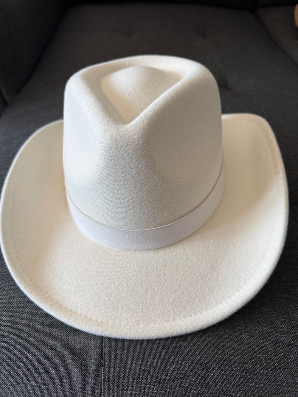 Classic White Felt Cowboy Hat